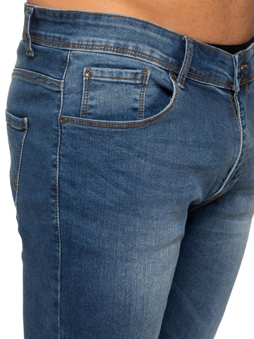Enzo Heren Slim Stretch Denim Jeans - Image 3